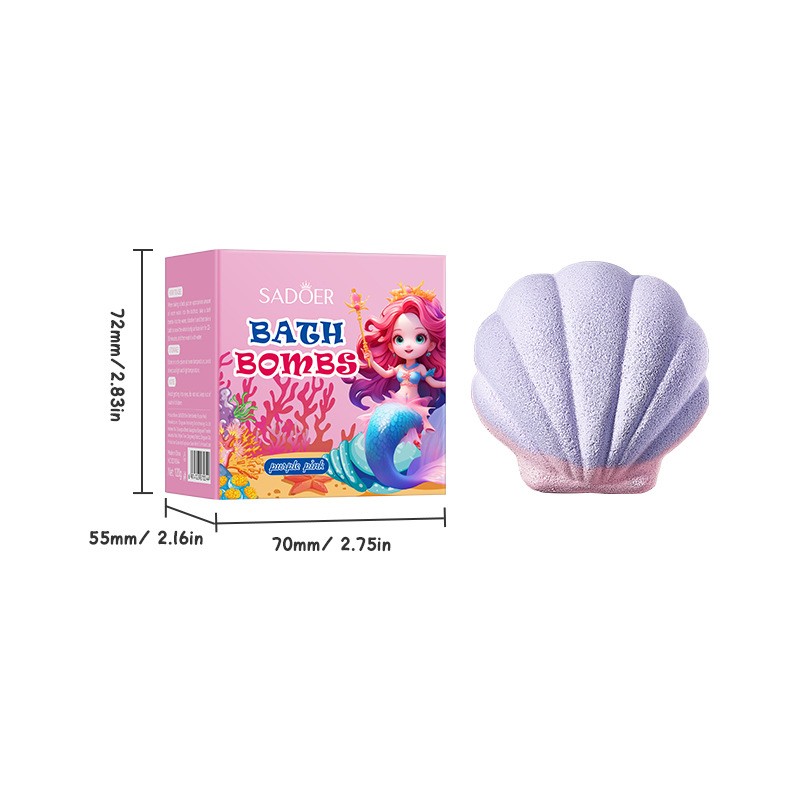 Shell bath salt balls for deep cleansing of the body