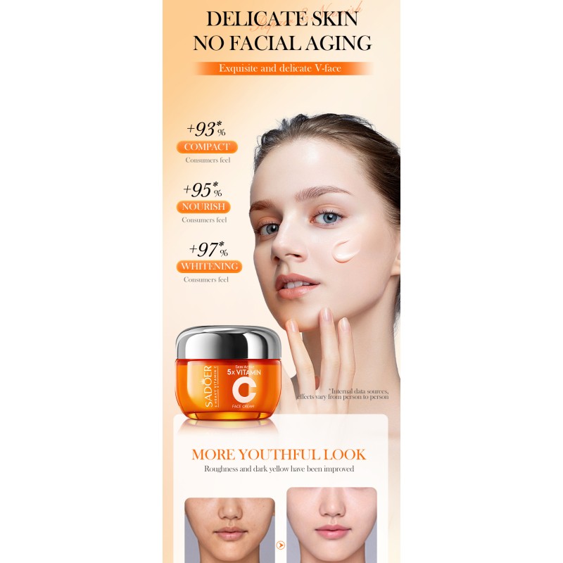Five Times Vi  C Whitening Moisturizing Activating Firming and Moisturizing Face Cream