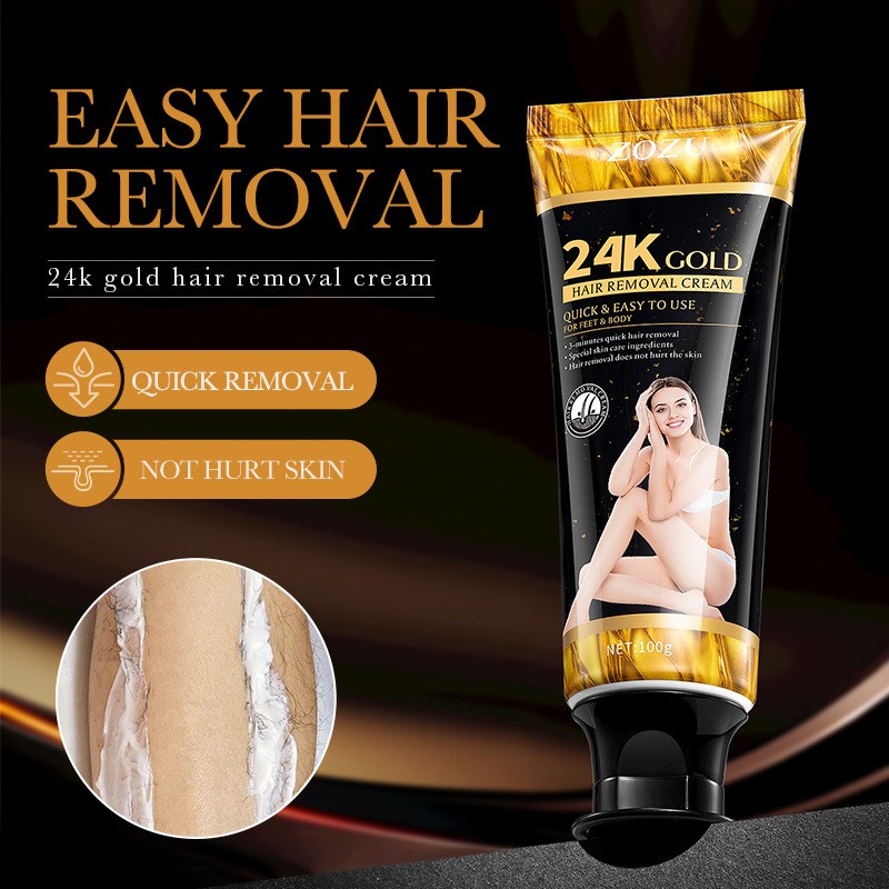24K Gold Hair Removal Cream Non Stimulating Hair Removal and Hair Removal Cream