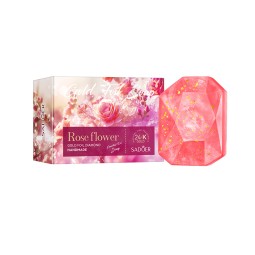 Rose Gold Foil Essential Oil Whitening Moisturizing 100g Diamond Plant Handmade Soap