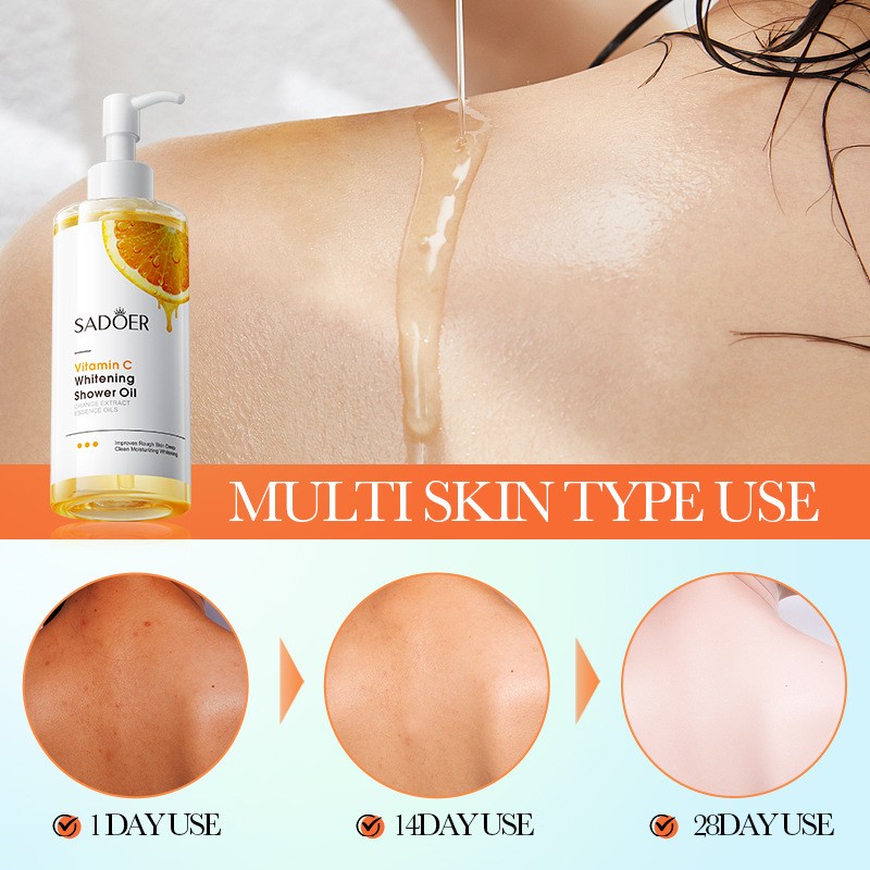 Vitamin C Whitening, Moisturizing, Anti Drying and Crack Deep Cleansing Body Bath Liquid