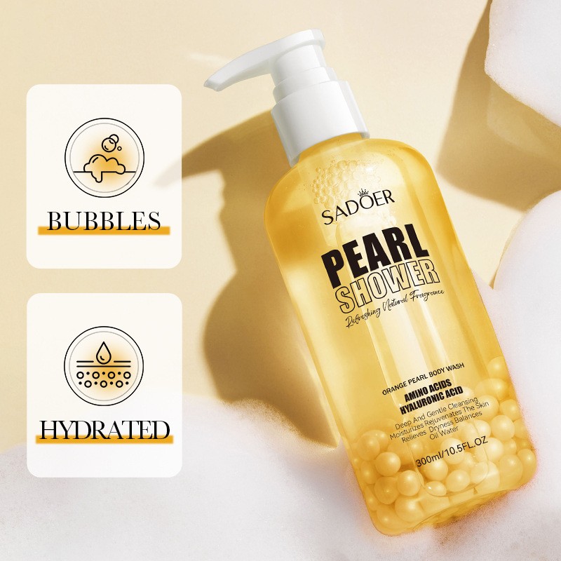 Orange Pearl 300ml Deep Cleaning Whitening and Anti Drying Fragrant Shower Gel