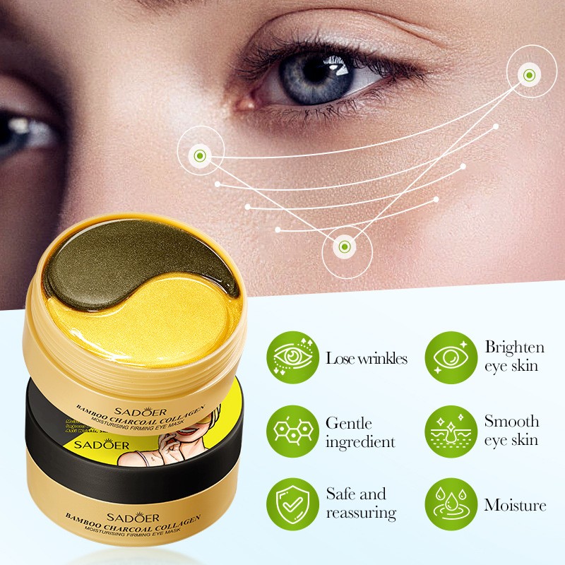 Bamboo Charcoal Collagen Brightens Moisturizes Tightens Nourishes the Eye Mask