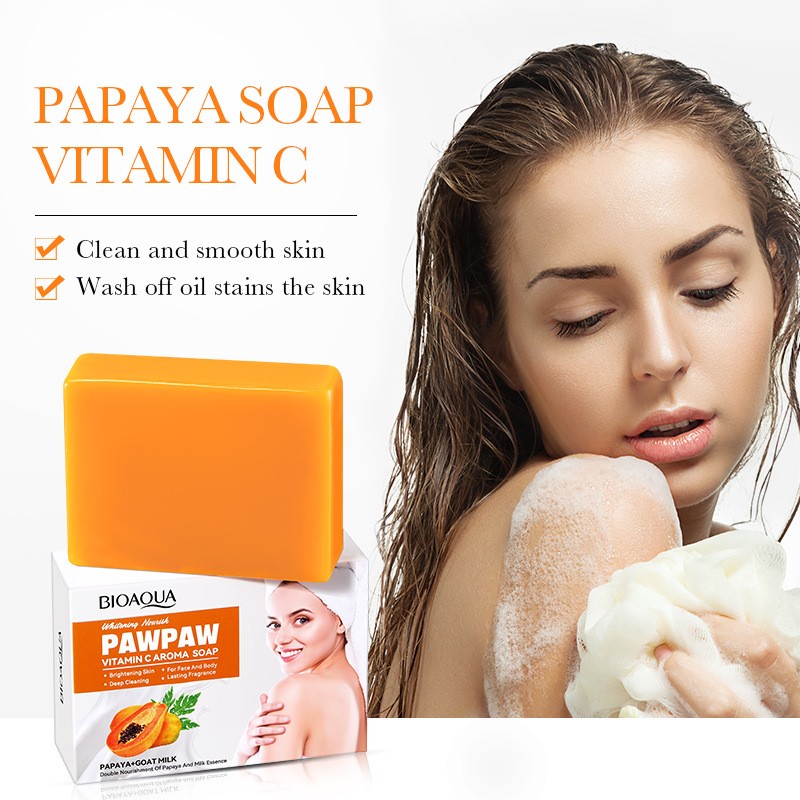Vitamin C Cleansing Bathing Moisturizing Non Drying Non Cracking Soap Papaya Handmade Soap