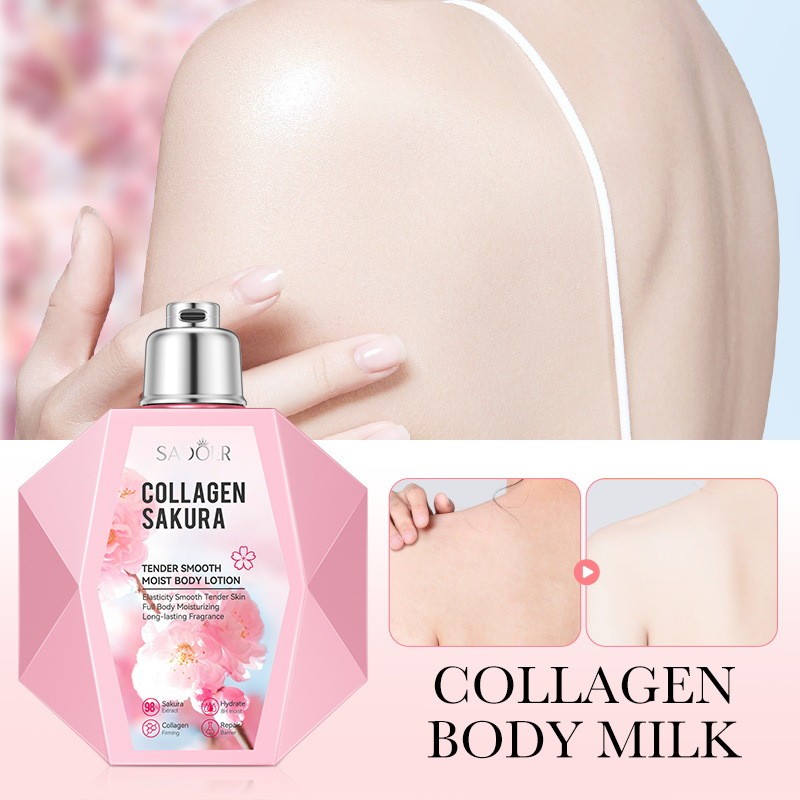 Collagen Smooth Whitening Fragrance 300ml Cherry Blossom Body Lotion