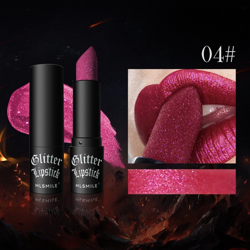 Pearlescent Non Stick Cup Matte Lipstick Explo Sive Glitter Diamond Lipstick Easy Color Lipstick