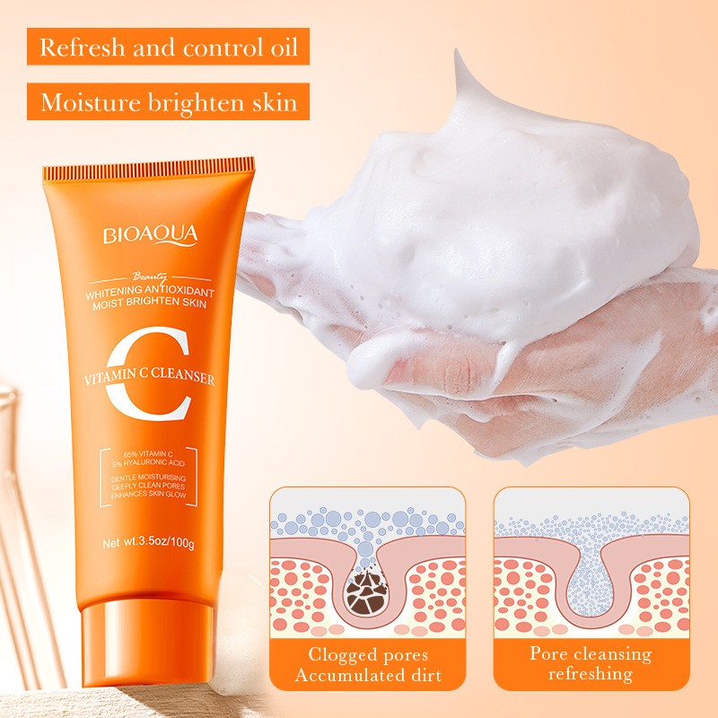Vitamin C, Whitening Antioxidant Cleanser Cream Skin Care Products Series Face Cream