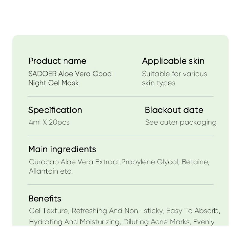 Clean Green Tea Turmeric Mud Film Moisturizing Application Noodle Essence