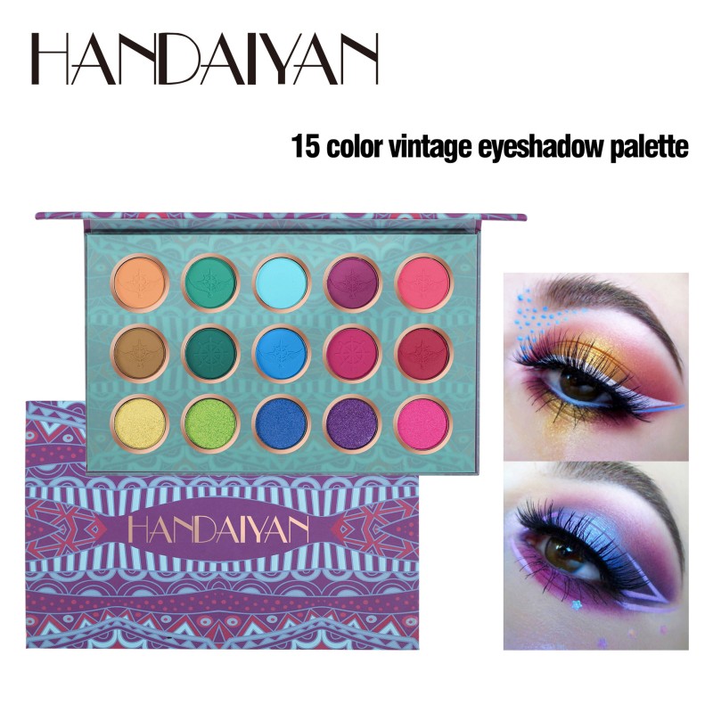 Pearlescent Fine Flash Matte Color 15 Color With Mirror Eye Shadow Plate