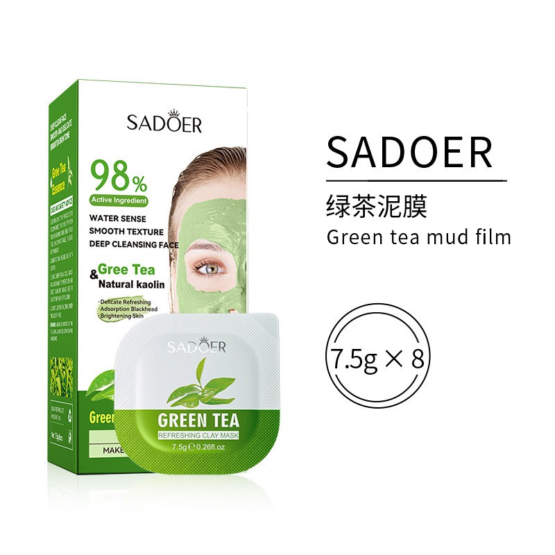 Clean Green Tea Turmeric Mud Film Moisturizing Application Noodle Essence