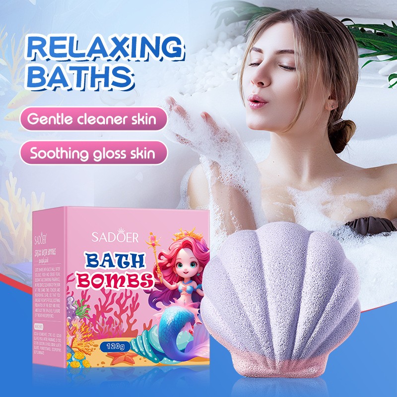 Shell bath salt balls for deep cleansing of the body