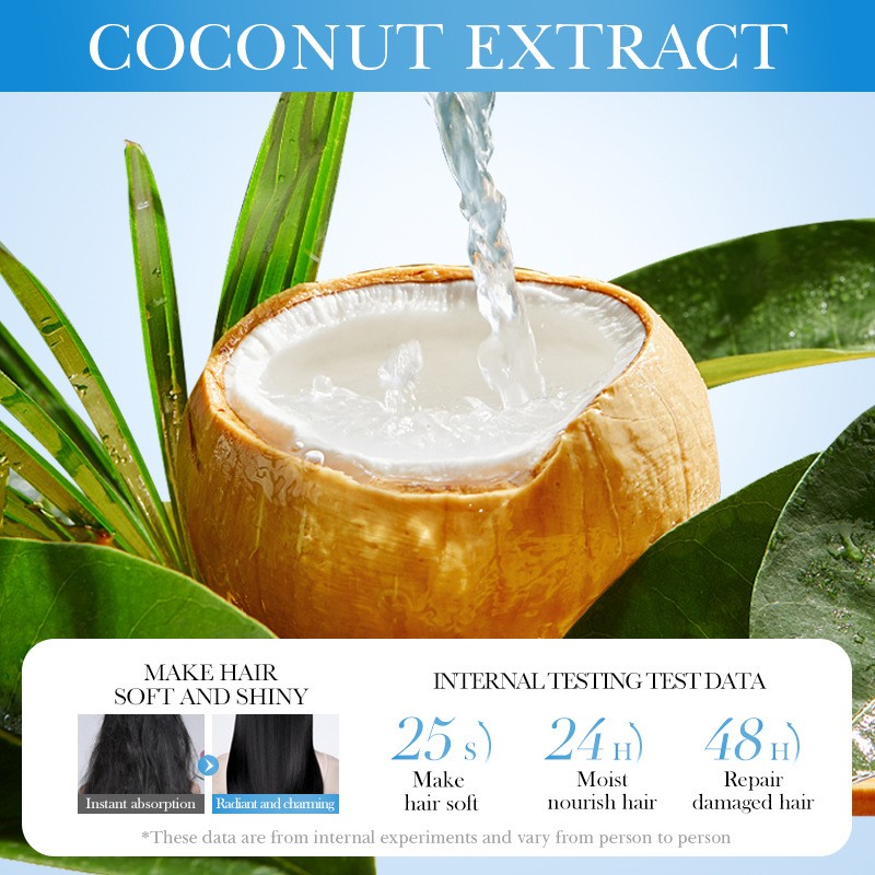 Coconut Oil Nourishes Smooths Prevents Frizz Particles Providing Smooth Silky Hair Conditioner