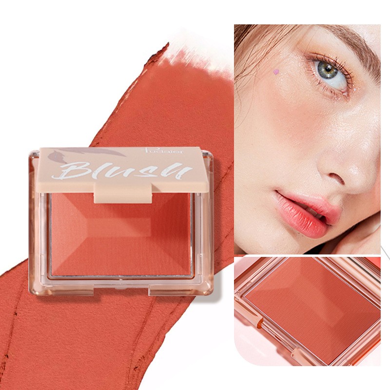 Matte Monochrome Powder Blusher Brightens Skin Tone Looks Good Eye Shadow Rouge Lasting Natural Nude Makeup