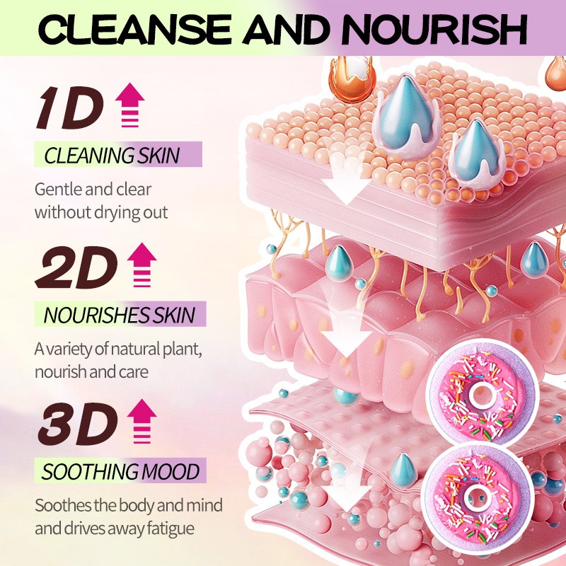 Macaron Donut Bath Salt Balls Clean Body Bath Salt