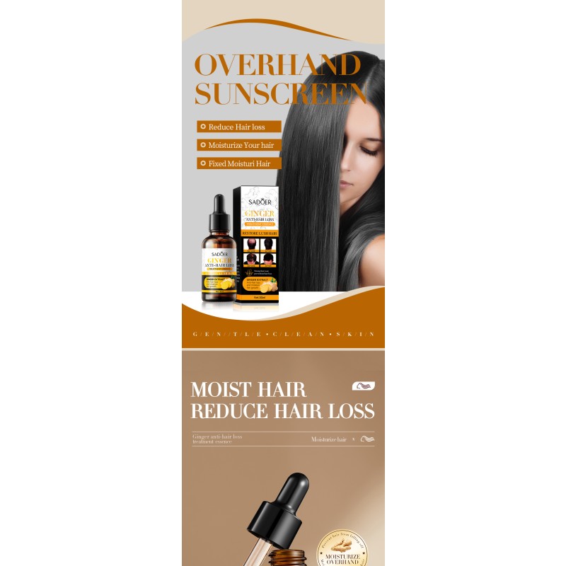 Plant Herb EssenceImprove Dry and Frizzy Hair OilGinger Hair Ginger Hair Essence