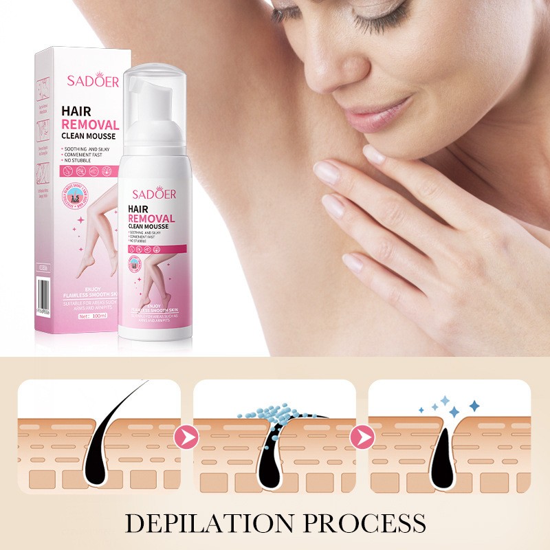 Hair removal mousse hair removal non irritating silky smooth hair removal cream 100g