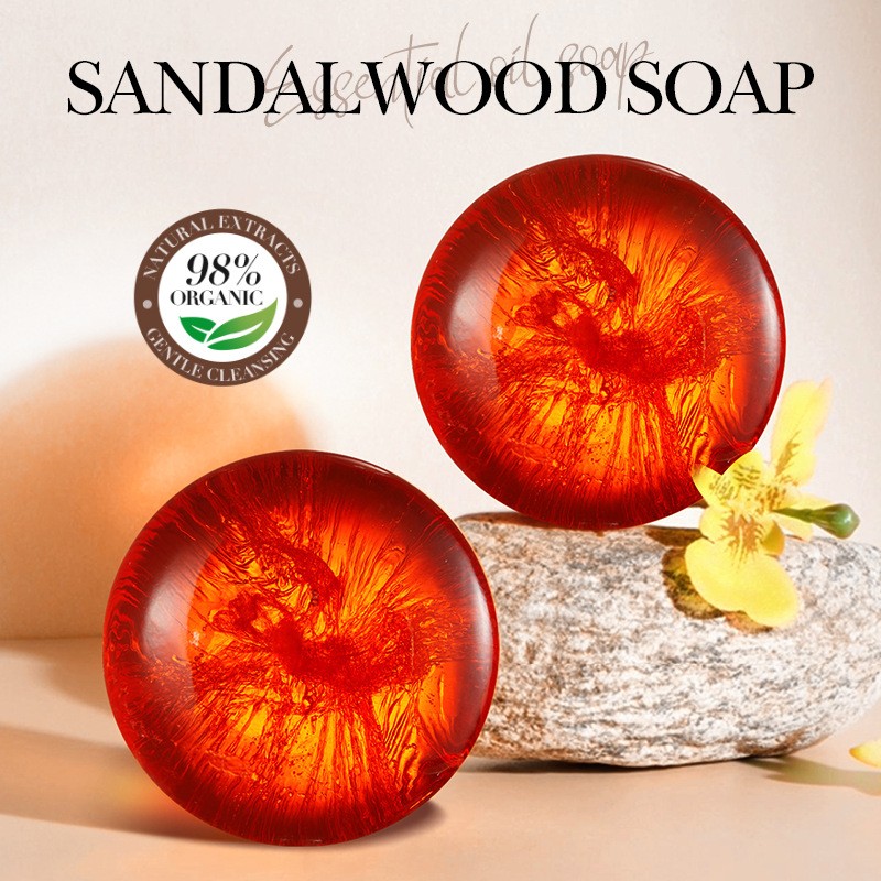 Sandalwood Essential Oil Soap 80g Amino Acid Body Universal Handmade Soap