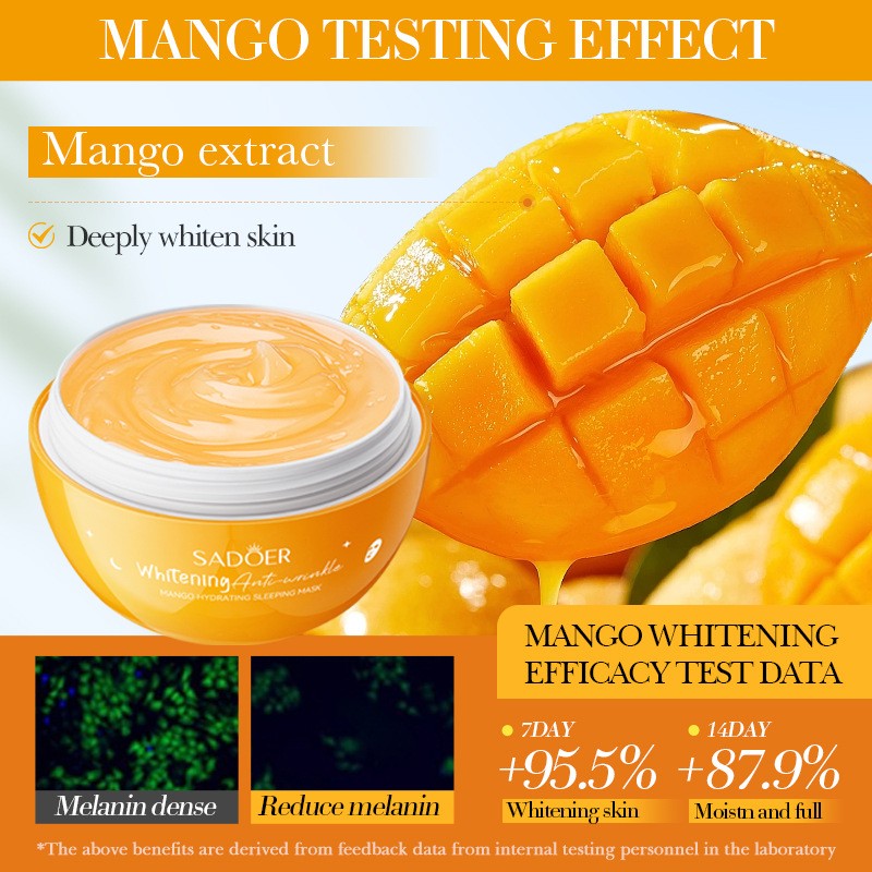 Mango Moisturizes Whitens Tightens Wrinkles and Repairs Fruit Sleep Noodle Essence