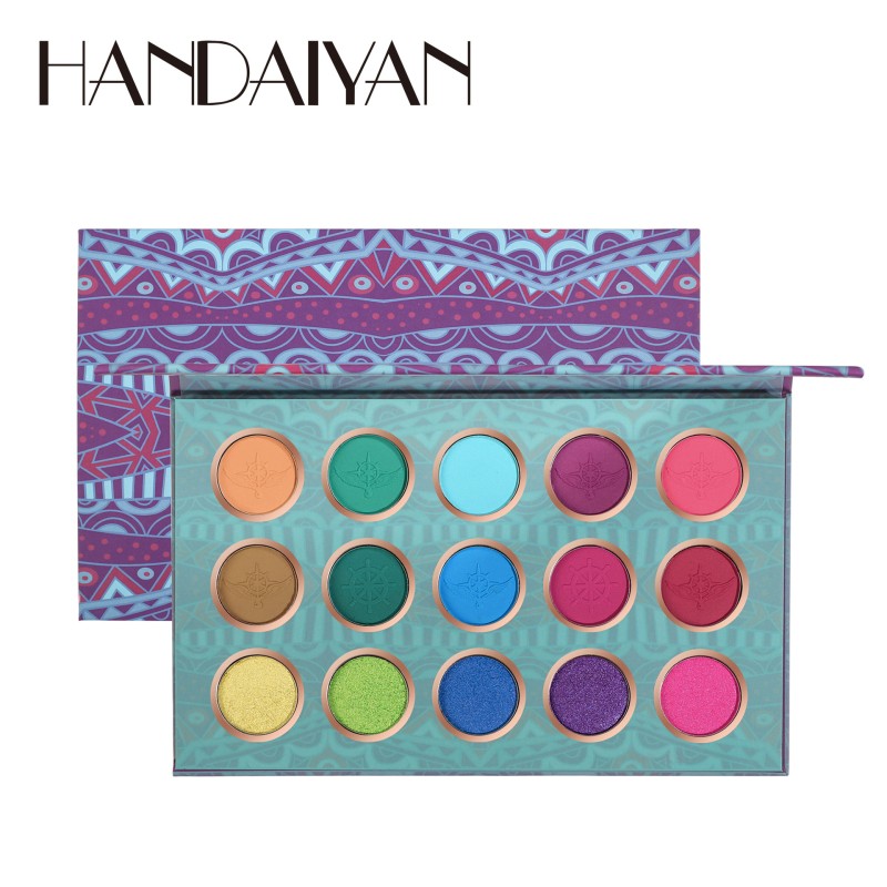 Pearlescent Fine Flash Matte Color 15 Color With Mirror Eye Shadow Plate