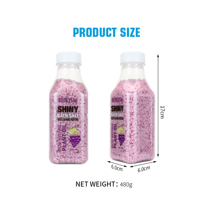 Sparkling Bath Salt, Crystal Particles, Himalayan Salt, Fruit Fragrance, Cleaning Bath Salt