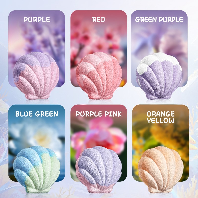 Shell bath salt balls for deep cleansing of the body