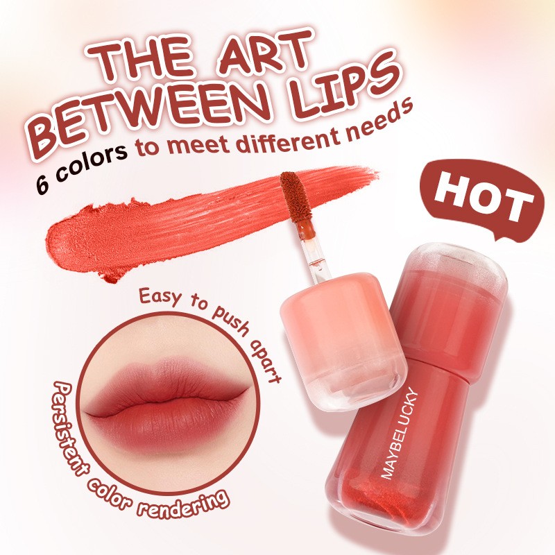 Whitening and ColorRendering Non Stick to Cup Lip Gloss Use Matte Velvet Lip Gloss and Matte Lipstick