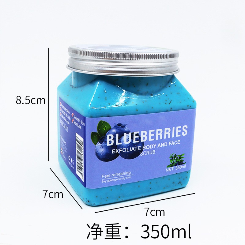 350ML Unisex Cleaning and Moisturizing Scrub Fruit Floral Body Scrub Bath Salt