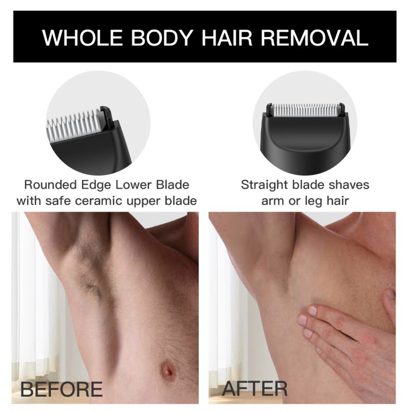 Beard Trimmer Electric Push Type Private Underarm Public Hair Clipper Electric Men's Chest Leg Hair Clipper