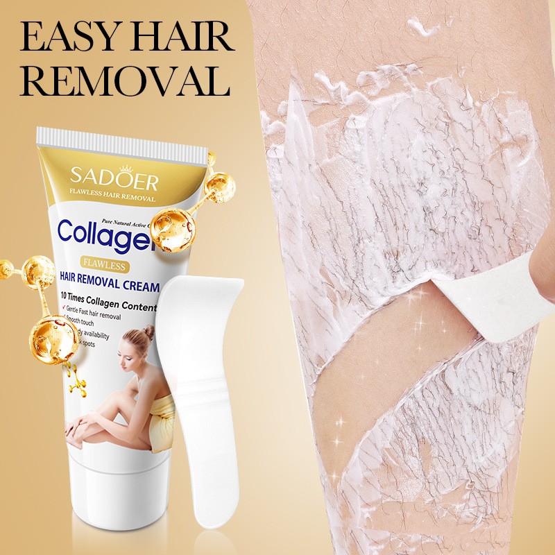 Bone collagen mild hair removal cream  tender skin without irritation  underarm hair removal cream