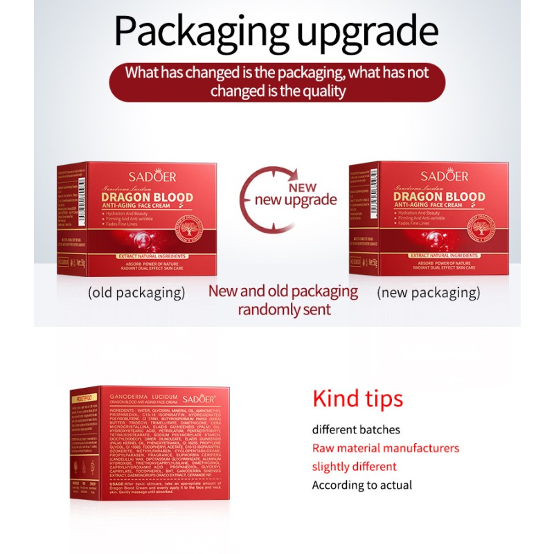 Ganoderma Lucidum Dragon Blood Anti-wrinkle Hydrates Moisturizes Rejuvenates Moisturizes Face Cream