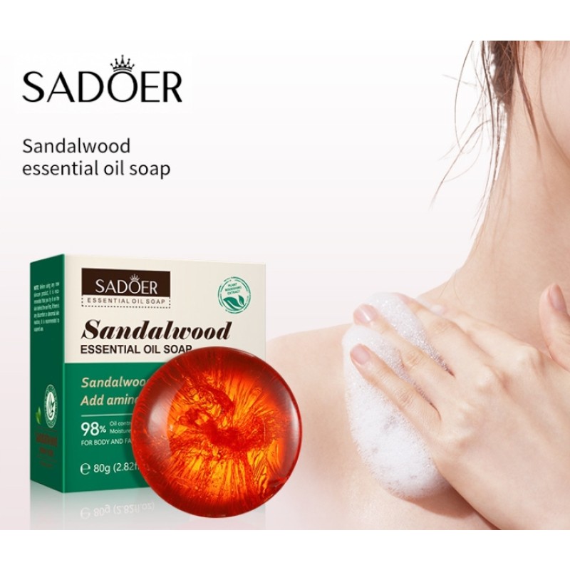 Sandalwood Essential Oil Soap 80g Amino Acid Body Universal Handmade Soap