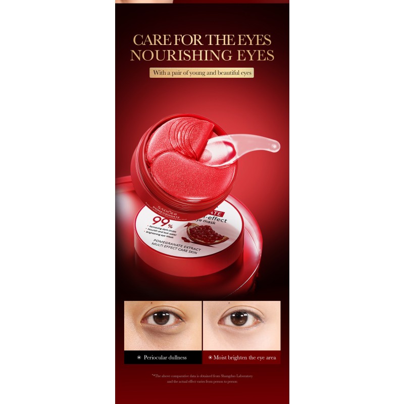 Moisturizing, Anti Wrinkle, Whitening, Pomegranate Radiance, Multi Effect Nourishing Eye Mask