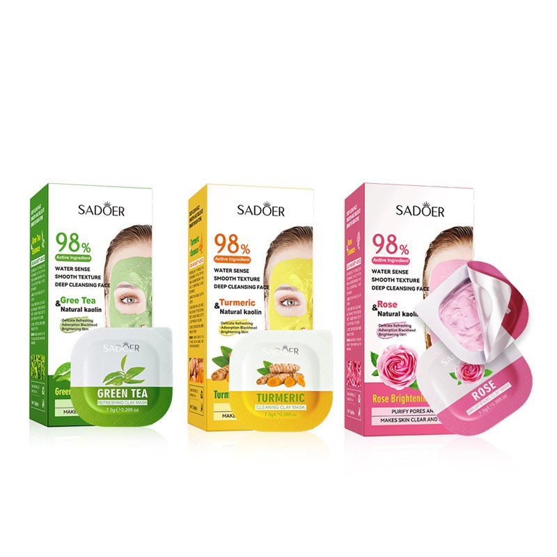 Clean Green Tea Turmeric Mud Film Moisturizing Application Noodle Essence