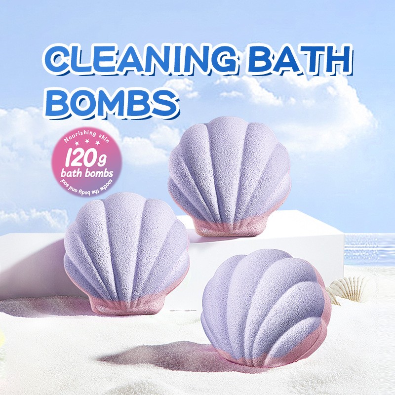 Shell bath salt balls for deep cleansing of the body