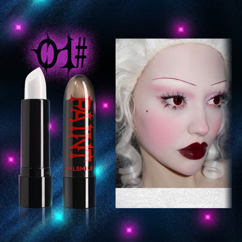 Black, White, Red, Green, Blue, Easy to Color Facial Makeup, Vampire Makeup, 8 Color Halloween Lipstick