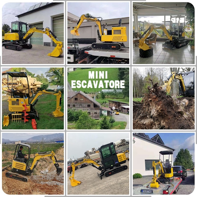 Mini Excavator Factory - Rippa Micro Home Crawler Bagger 0.8-2 Ton