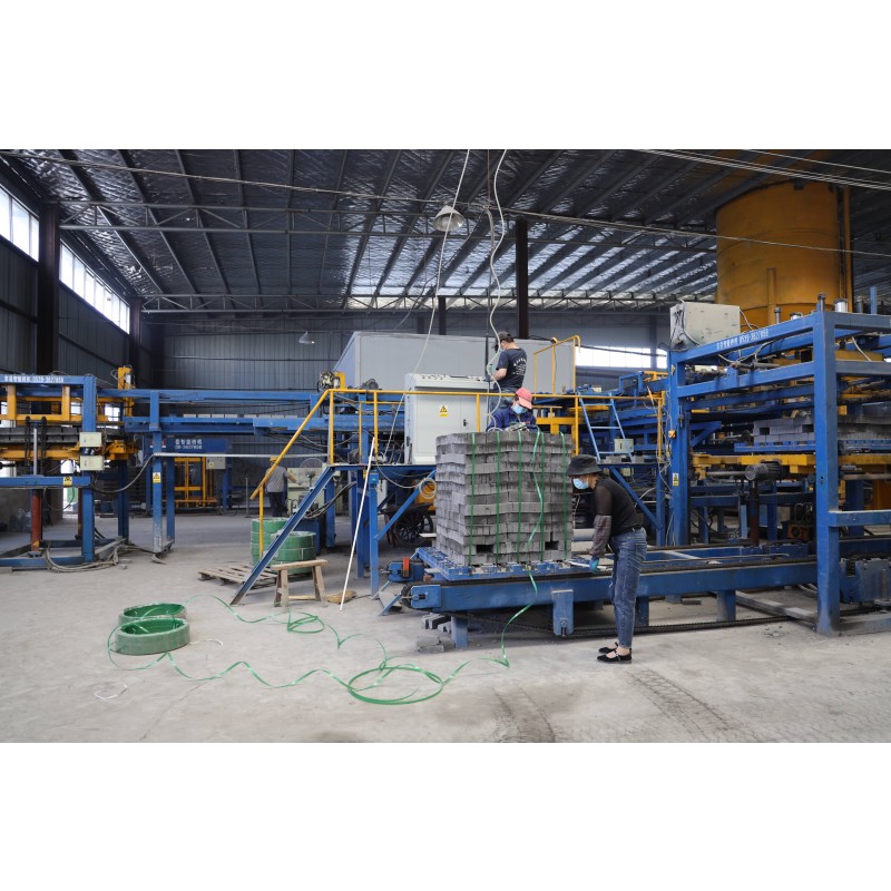Automatic Block System Factory - QTF10-15 Fully Automatic Pallet Packing Stacker