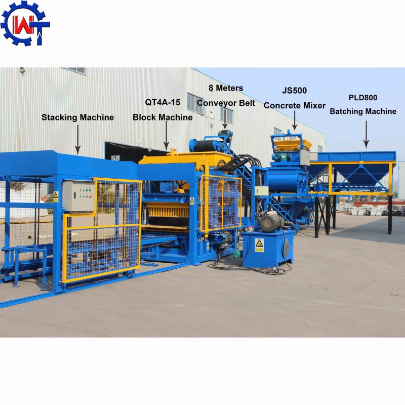 Concrete Curb Machine Factory - Concrete Curb Making QT4A-15 Paving Block