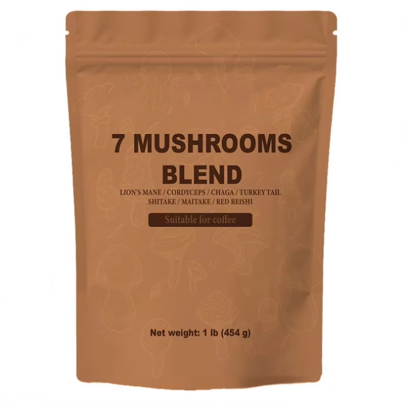 Hot Selling 7 Mushrooms Blend Powder Herbal Supplements for Immunity Digestion Enhancement Skin Health Improvement for Adults