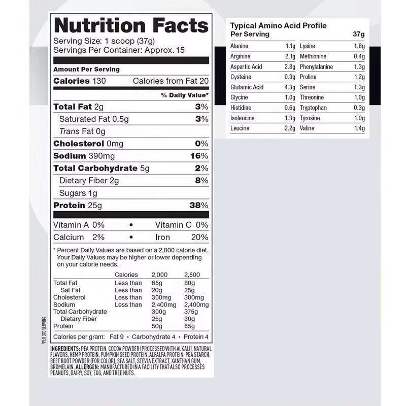 Hydrolyzed Vegan Protein for Energy and Weight Loss Delicious Chocolate Bar Flavor