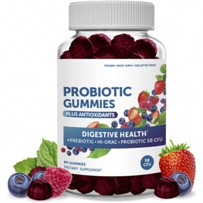 New Arrival OEM Private Label Vegan Enhance Digestion Prebiotics Gummy Female Skin Care and Vagina Probiotics Gummies for Women