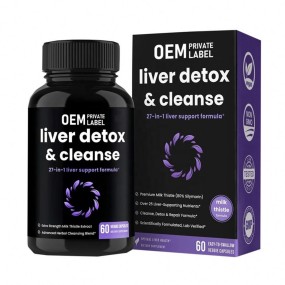 OEM 27 in 1 Liver Support Formula Supplement Kidney Detox Cleanse Tablets Capsules for Adult Digestive Health Not Pregnant Women