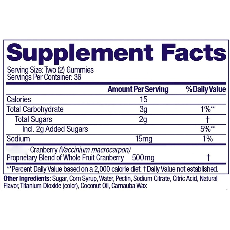 Private Label Cranberry Gummies for Women Help Cleanse and Protect 60 Counts