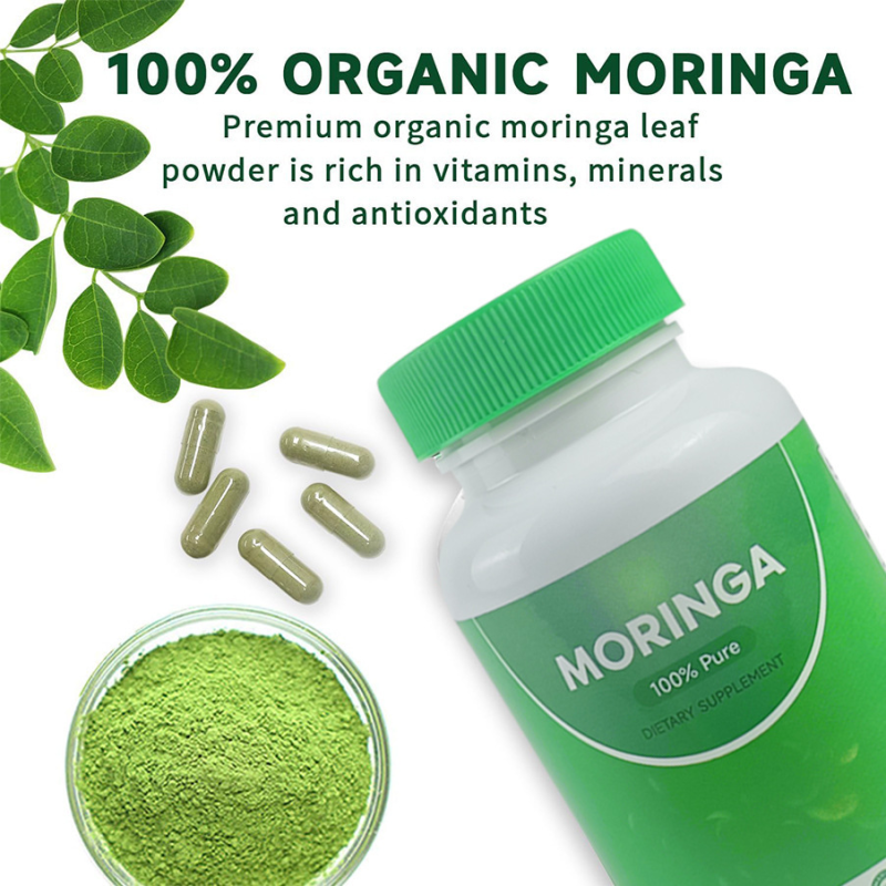 Hot Selling OEM/ODM High Quality Wholesale Price Best Moringa Capsules Direct Sale Moringa Leaf Capsules