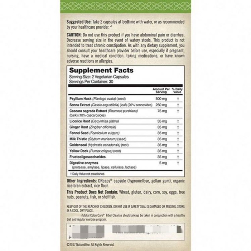 Wholesale Natural Fiber Colon Cleanse Capsules Adult Digestive Detox for Effective Digestion