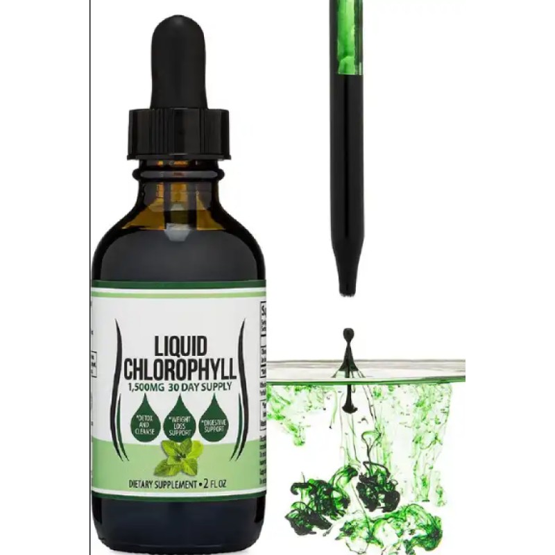 OEM High Quality Chlorophyll Drops 70ml 60ml 2ml Oral Liquid Detox Herbal Supplements Adults Children Natural Beauty Products