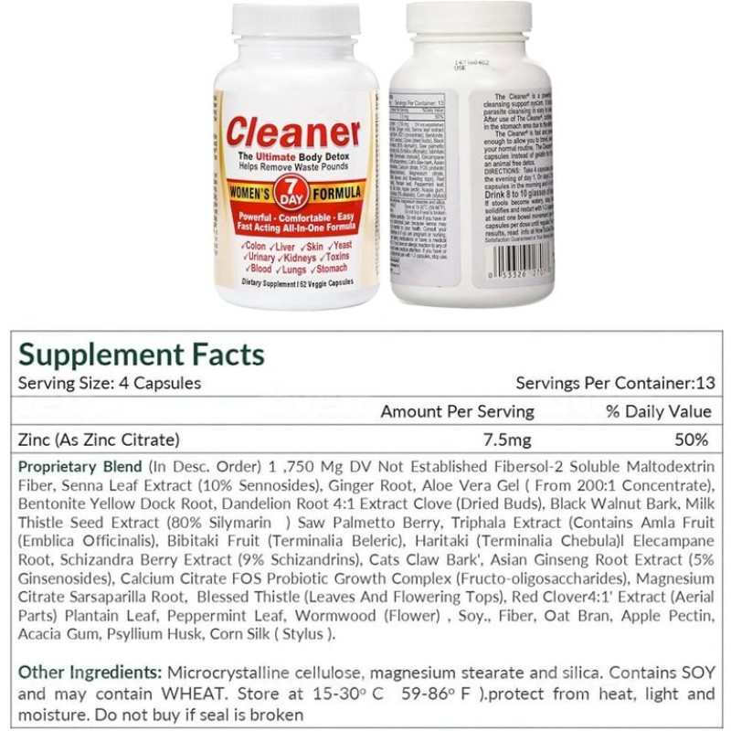 OEM Private Label Colon Cleanser Detox Cleanse Capsules Herbal Supplements for Women and Men