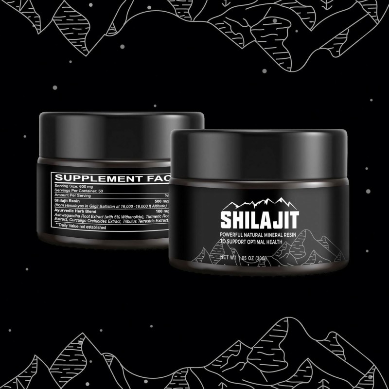 100% Shilajit Himalayan Organic Shilajit Resin Ayurvedic Blend in High Potency for Energy Strength & Immunity