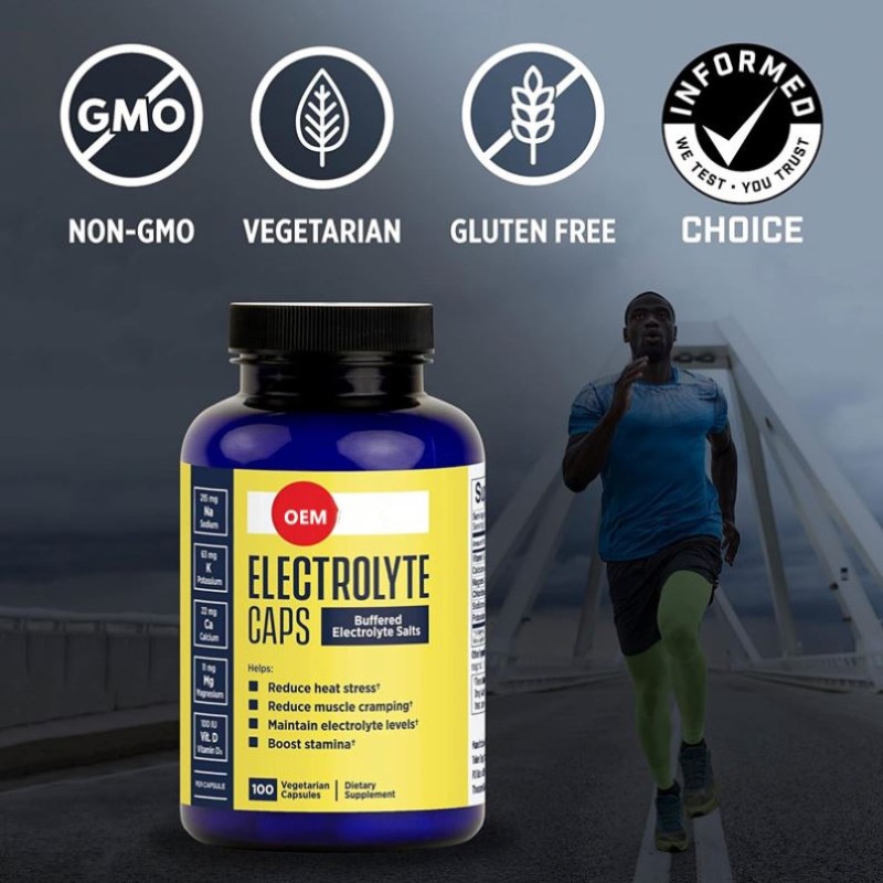 OEM Electrolyte-Rich Salt Pills for Adult Running & Endurance Exercise Sports Nutrition Capsules & Tablets Supplement