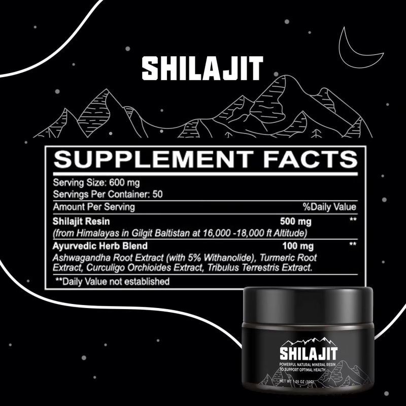 Himalayan Organic Shilajit Resin 100% High-Potency Ayurvedic Blend for Adults Strengthens Energy Immunity Not for Pregnant Women